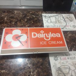 One of A Kind Vintage 1900s Dairylea Ice Cream Sign  Metal Sign 