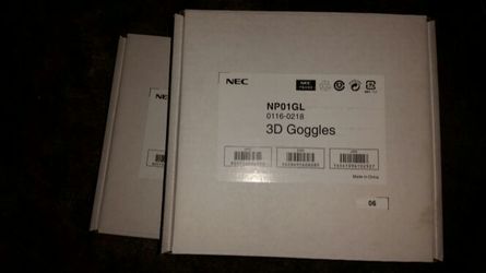 Nec 3D goggles like new set of 2
