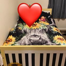 Custom Painted Twin Bed Frame