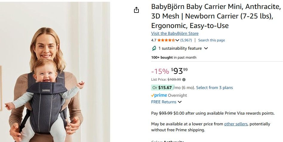 Baby Bjorn Mini carrier 