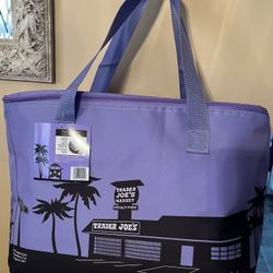 Trader Joe's 2025 Lavender Large Insulated Reusable Tote 8 Gal Limited Edition