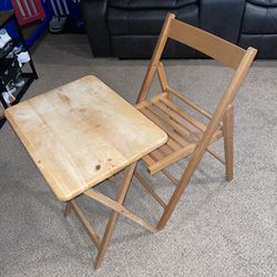 Wood Table And Chair 