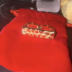 18k Gold Filled Nugget Ring 2 Finger Size 9