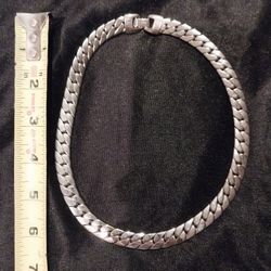 CUBAN STAINLESS STEEL  CHOKER (NEW) SIGNED NAPIER