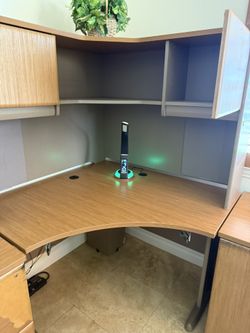 Office Desk And Cabinets
