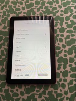 Plum-colored Amazon Fire HD 8 tablet (10th Generation).