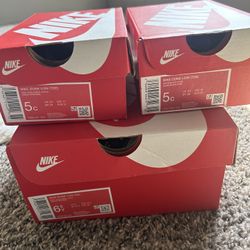 Nike Dunks , 6.5 & 5c Olive Green And Gold & Black And White 