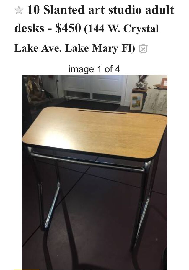10 Slanted Art Studio Desk’s adult size