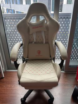 Dowinx Gaming Chair Big and Tall, Ergonomic Game Chair for Adults with Footrest and Massage Lumbar Support, High Back Computer Gamer Chair PU Leather,