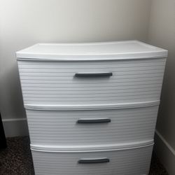 3 Drawer Wide Tower White Brightroom