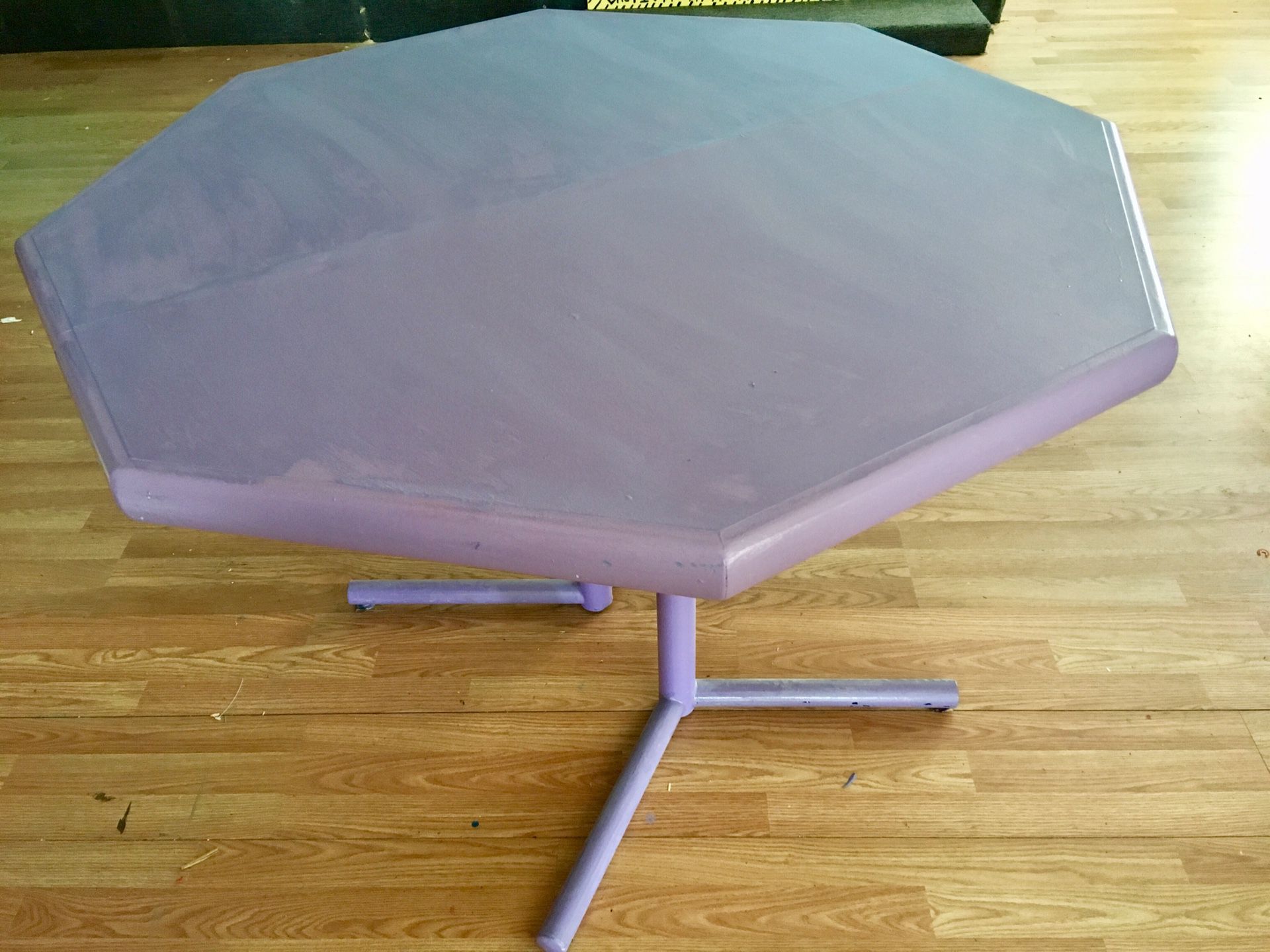 Purple kitchen table octagon