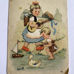Vintage German Postcard before 1945  village