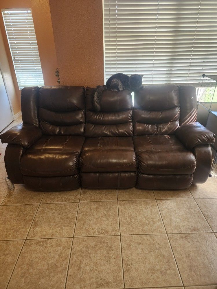 Brown Couch Recliners