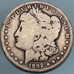 1892-O  UNITED STATES MORGAN SILVER DOLLAR