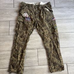  POLO Ralph Lauren Climbing Club Camo Utility Cargo Pants Men’s size 34x30 Patchwork