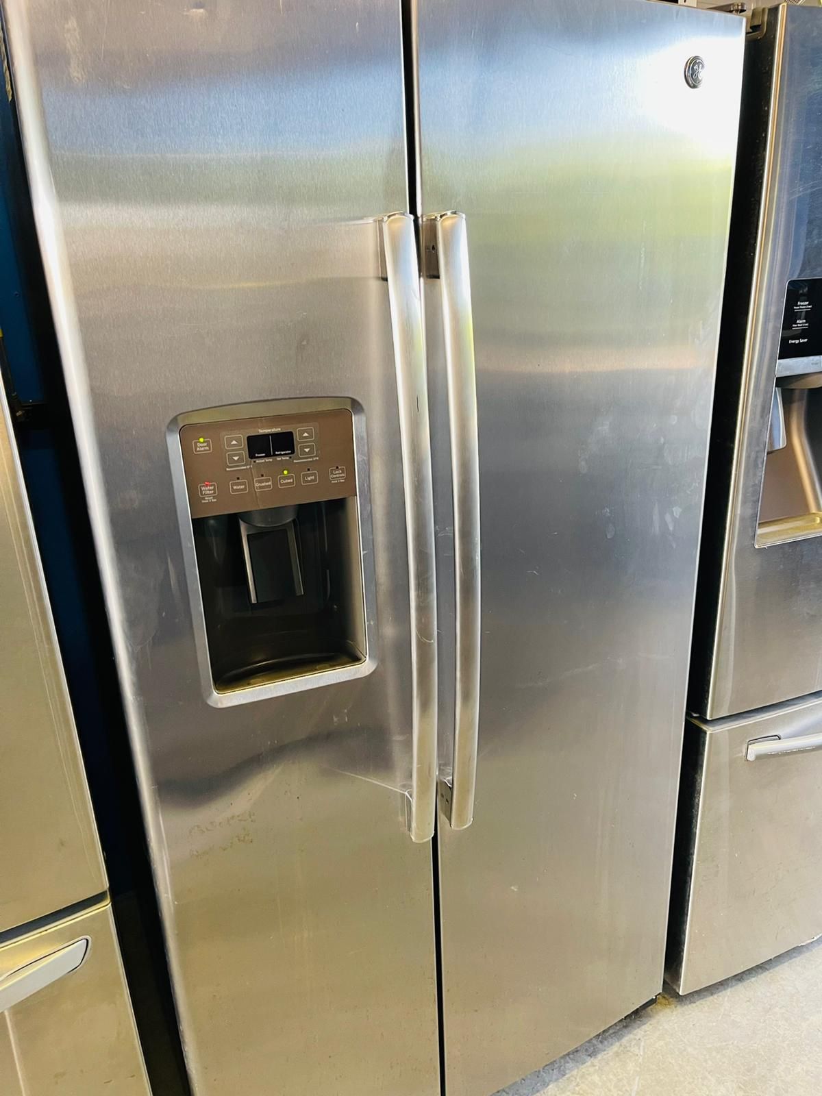 Ge side by side stainless steel fridge