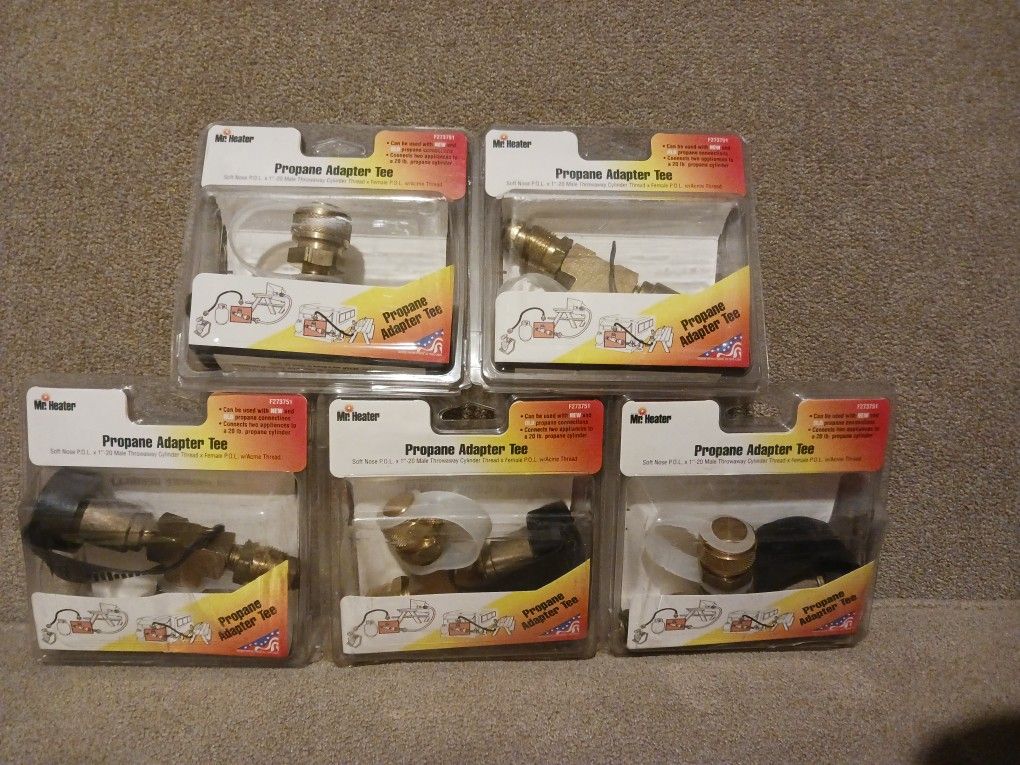 5 Piece Lot Mr Heater Propane Adapter Tee . Let's Make A Deal!