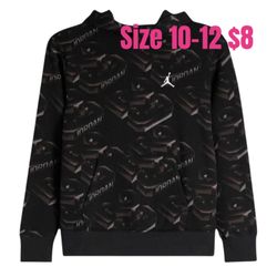 Jordan Boys 23 Fade Away Hoodie Black Size M Pre Love Condition 10-12❤️M14 010326
