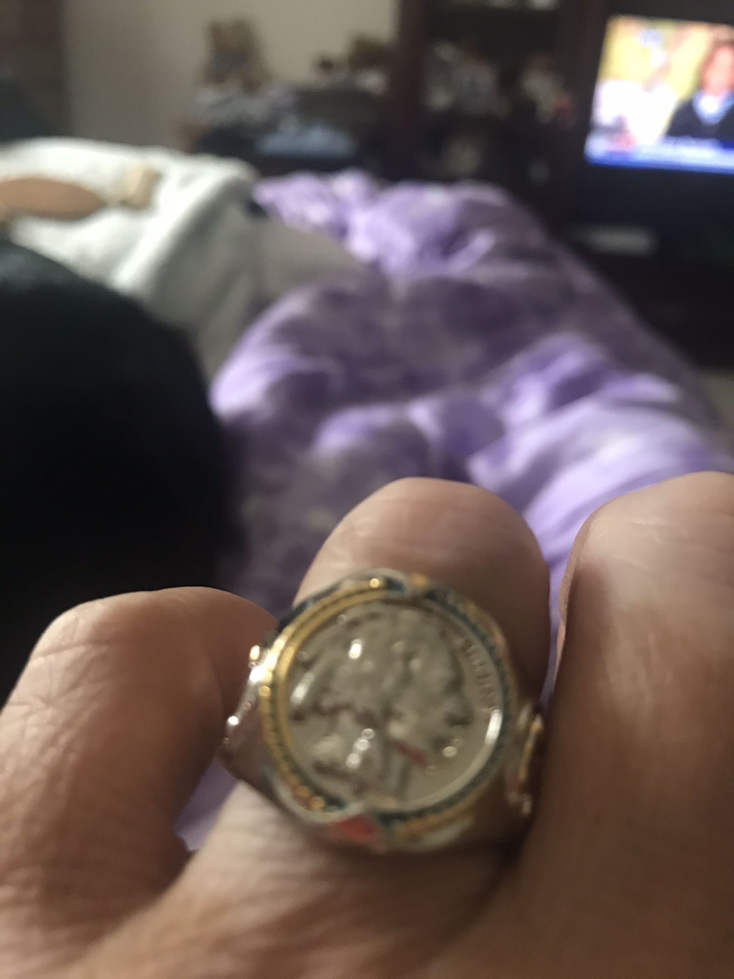 Brand new two toned gold plated ring