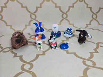 Secret Life of Pets Burger King  & McDonald's Happy Meal Toy Mix Lot Of 7 Toys