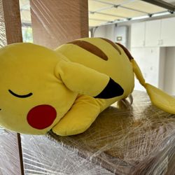 Large Size Sleeping Pikachu Stuffed Animal