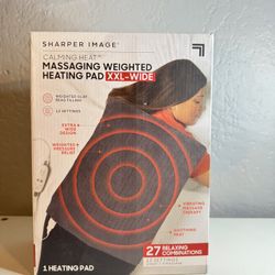 Sharper Image -  XXL Wide Calming Heat Massaging Weighted Heating Pad