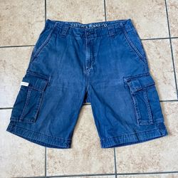 Nautica Blue Cargo Shorts Relaxed Fit