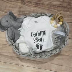 Coming Soon Onesie. Pregnancy Announcement