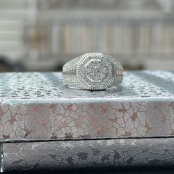 Sterling Silver Moissanite Ring 
