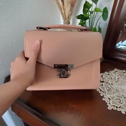 NEW Pink Beige Purse 