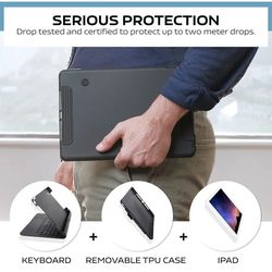 Keyboard Case for iPad Pro 9.7 inch 6th Generation (2018)/5th Gen(2017), 360° Rotatable iPad Air 2&Air 1 Wireless Keyboard Case with Multi-Touch Track