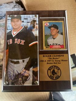 Roger “The Rocket” Clemens Signed Plaque