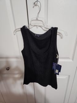 Anne Klien Black Lace Top