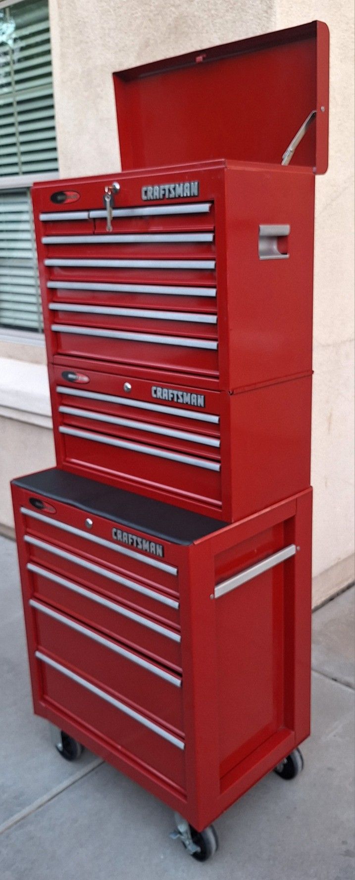 Sears Craftsman QuietGlide 3 Tier Rollaway Tool box 