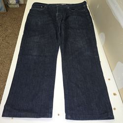 Nautica Straight Fit Mens Dark Wash Denim Jeans Stretch Blue 40x32 W40 L32