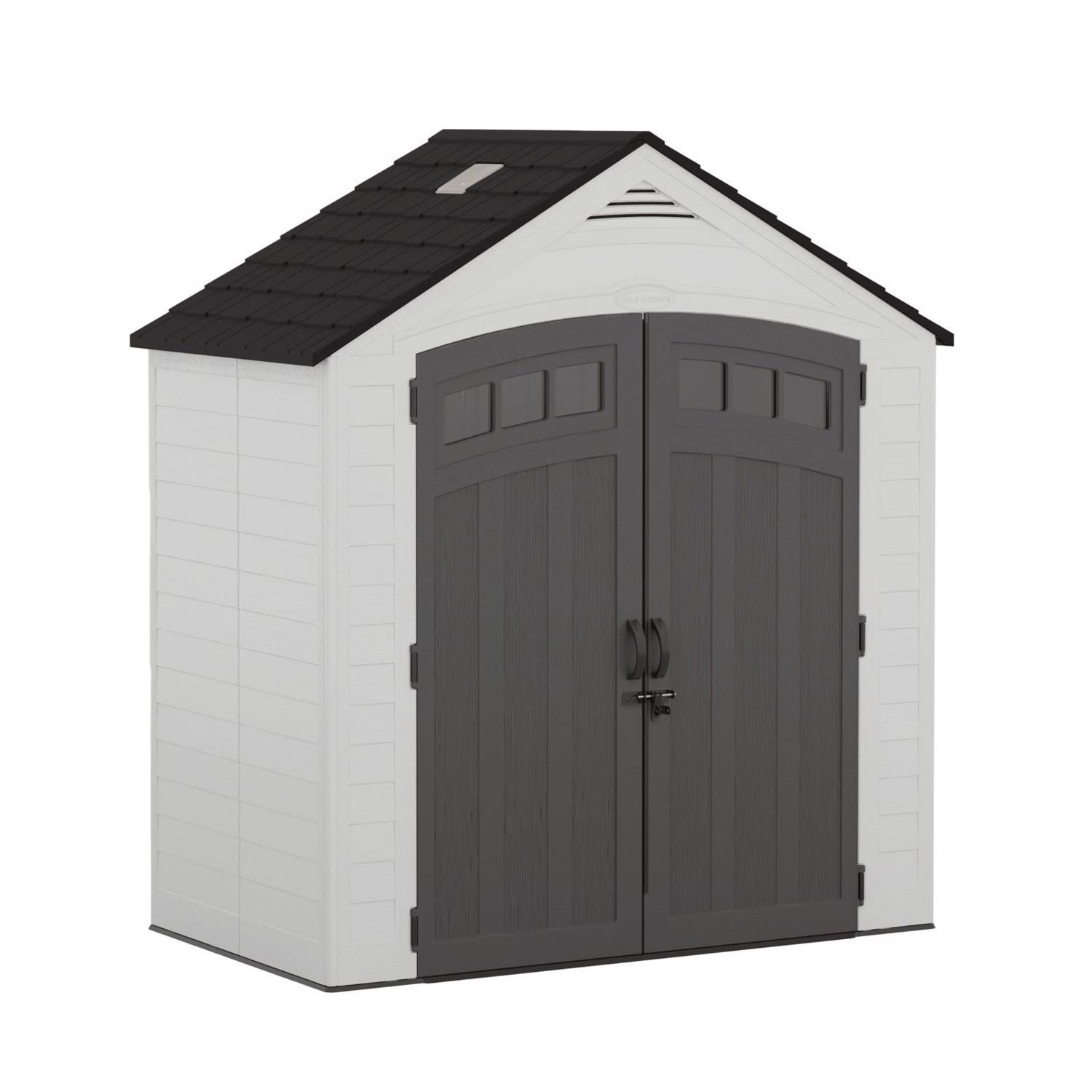 Suncast Vista Storage Shed, 7-ft X 4-ft, Ice Cube