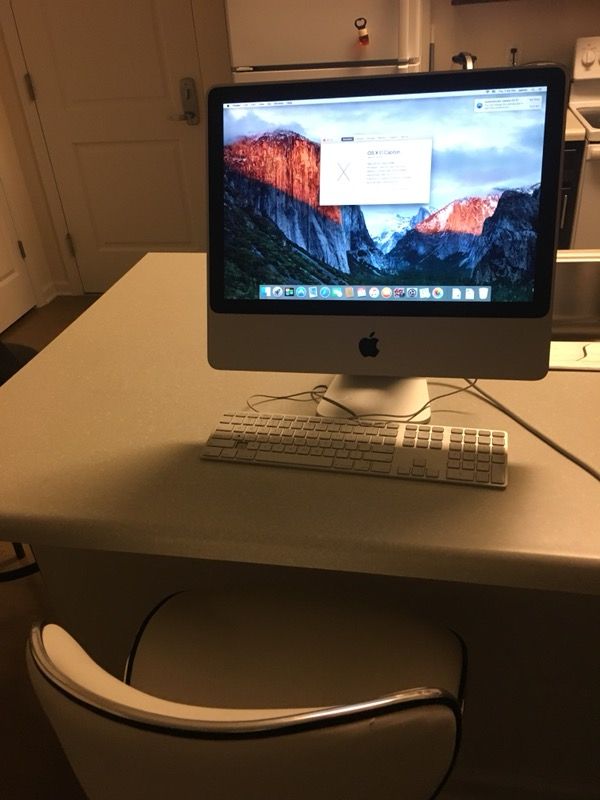 apple imac computer 24-inch 2.8GHz intel Core 2 Due OS X El Capitan