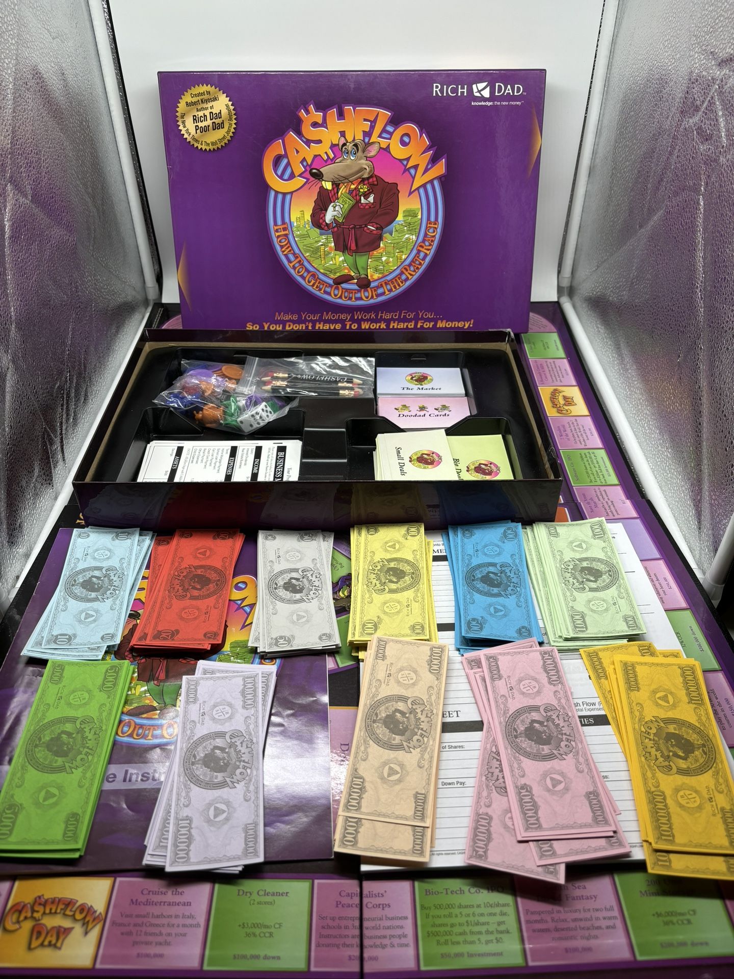 Cashflow Board Game Rich Dad Poor Dad Robert Kiyosaki Investing 101 Complete