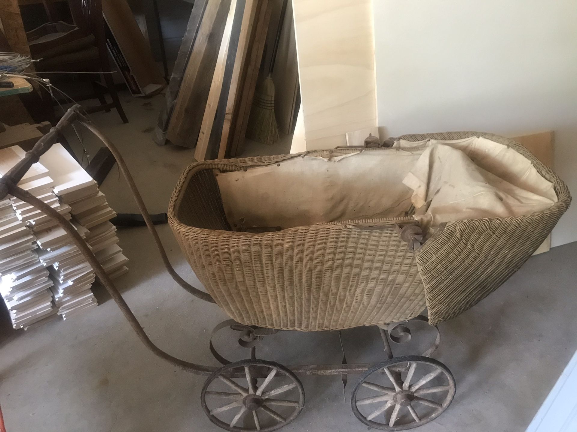 Antique baby stroller