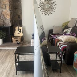 Mirror with LED lights attached 