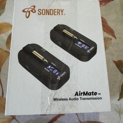 Sondery Wireless Guitar Transmitter Receiver System 5.8GHz, 24-bit High-Quality Audio, Ultra-Low Latency, Rechargeable with 4 Channels for Electric In