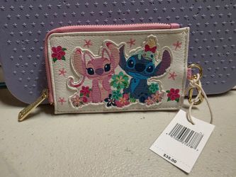Disney parks Stitch and Angel Loungefly wallet!