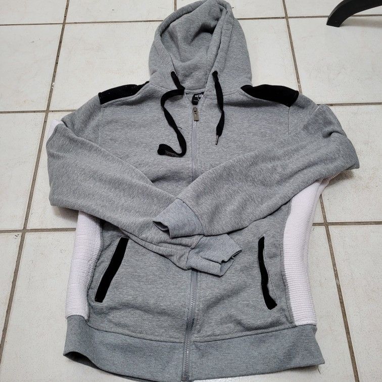 Zip Up Hoodie Jacket Sz L