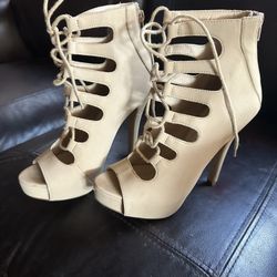 Cream Lace Boot