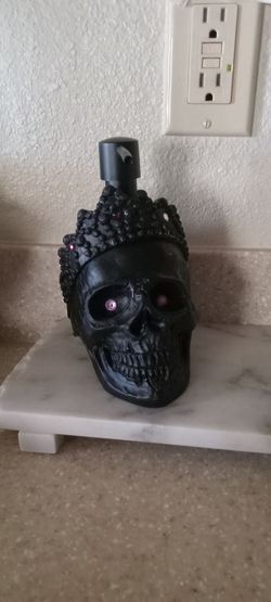 Black Skull Soap Dispenser with Crown