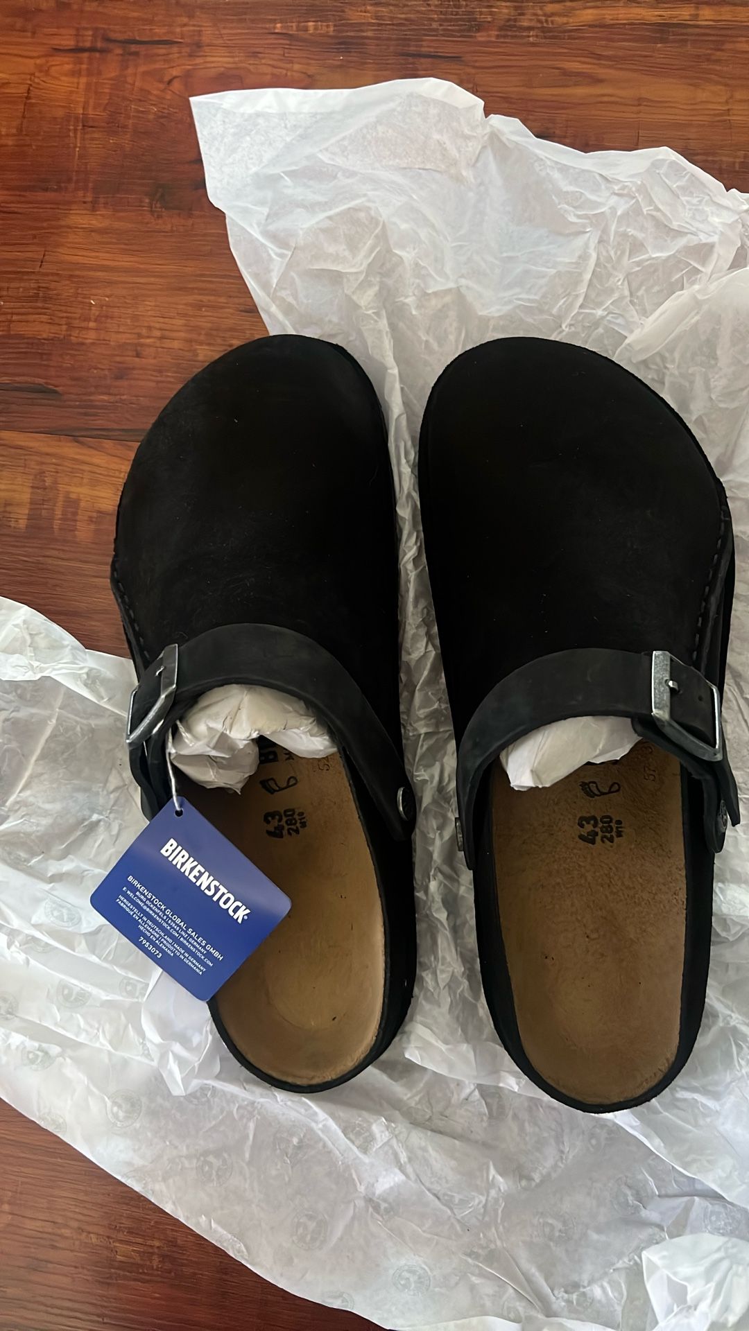 Birkenstock Lutry Premium Suede Black Men’s Size UK43 US10