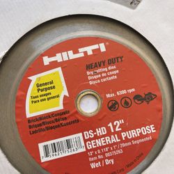 New In Box Hilti Diamond Saw Blade DS-HD 12”