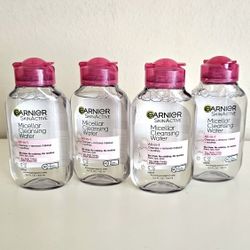 4 Pcs Garnier SkinActive Micellar Cleansing Water, For All Skin Types, 3.4 OZ