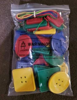 Combo Set of Attribute Lacing Buttons and Foam Attribute Pattern Blocks