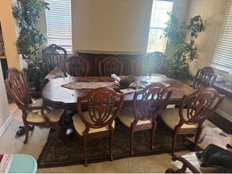 Formal Dining Table Set with 8 chairs